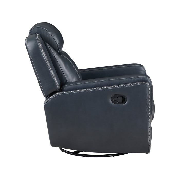 Littleton Swivel Glider Reclining Chair in Blue - 8516BU-1 - FAMSA Furniture (TX)