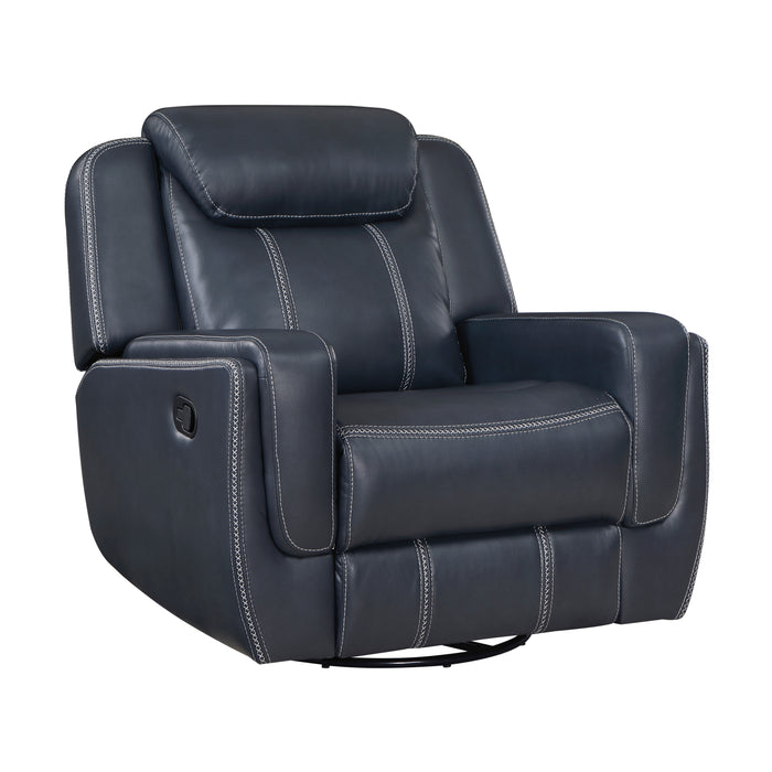 Littleton Swivel Glider Reclining Chair in Blue - 8516BU-1 - FAMSA Furniture (TX)