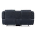 Littleton Double Reclining Loveseat with Center Console, Receptacles and USB Ports in Blue - 8516BU-2 - FAMSA Furniture (TX)