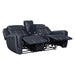 Littleton Double Reclining Loveseat with Center Console, Receptacles and USB Ports in Blue - 8516BU-2 - FAMSA Furniture (TX)