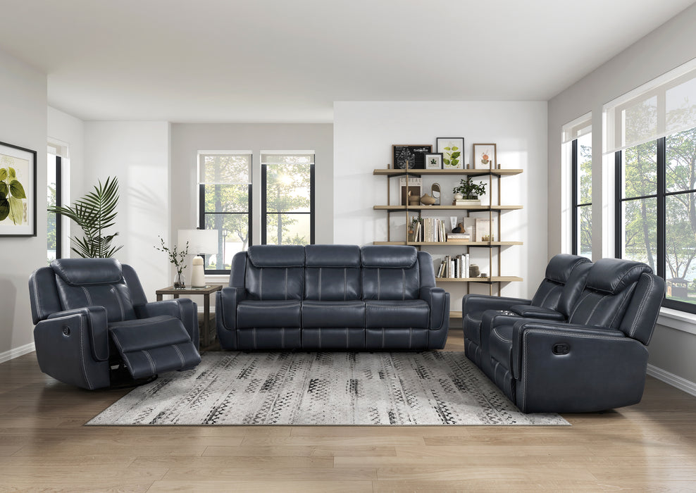 Littleton Swivel Glider Reclining Chair in Blue - 8516BU-1 - FAMSA Furniture (TX)