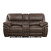 8517BRW-2PW Power Double Reclining Love Seat with Center Console image