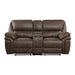 Proctor Double Reclining Loveseat with Center Console in Brown - 8517BRW-2 - FAMSA Furniture (TX)