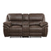 8517BRW-2 Double Reclining Love Seat with Center Console image