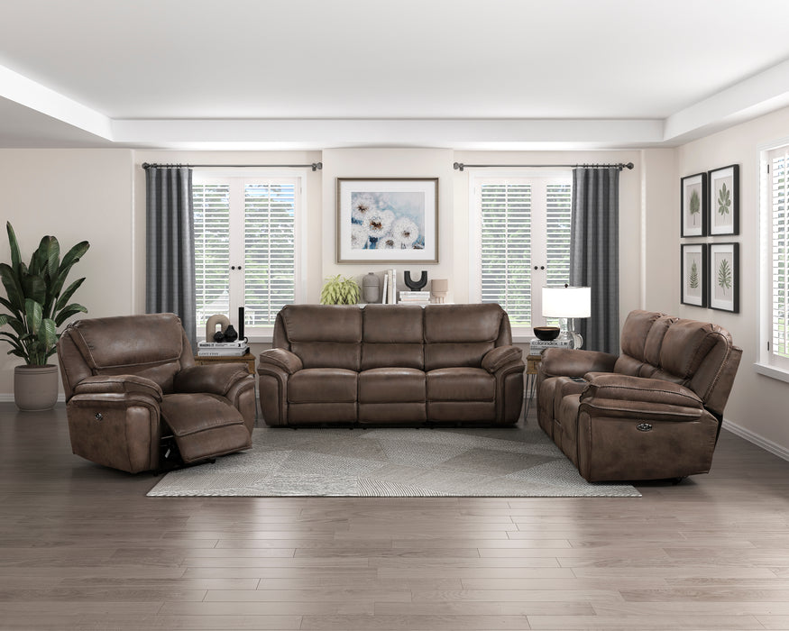 Proctor Power Double Reclining Sofa in Brown - 8517BRW-3PW - FAMSA Furniture (TX)