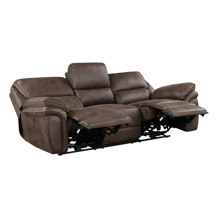 Proctor Power Double Reclining Sofa in Brown - 8517BRW-3PW - FAMSA Furniture (TX)
