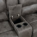 Proctor Power Double Reclining Loveseat with Center Console in Gray - 8517GRY-2PW - FAMSA Furniture (TX)