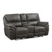 Proctor Power Double Reclining Loveseat with Center Console in Gray - 8517GRY-2PW - FAMSA Furniture (TX)
