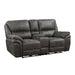 8517GRY-2PW Power Double Reclining Love Seat with Center Console image
