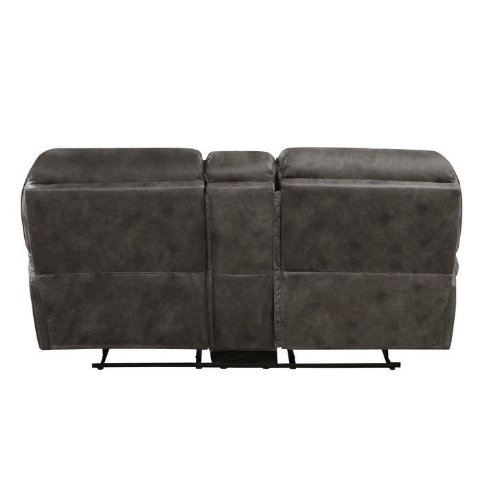 Proctor Double Reclining Loveseat with Center Console in Gray - 8517GRY-2 - FAMSA Furniture (TX)