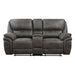 Proctor Double Reclining Loveseat with Center Console in Gray - 8517GRY-2 - FAMSA Furniture (TX)