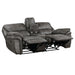 Proctor Double Reclining Loveseat with Center Console in Gray - 8517GRY-2 - FAMSA Furniture (TX)