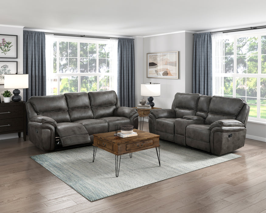 Proctor Double Reclining Sofa in Gray - 8517GRY-3 - FAMSA Furniture (TX)