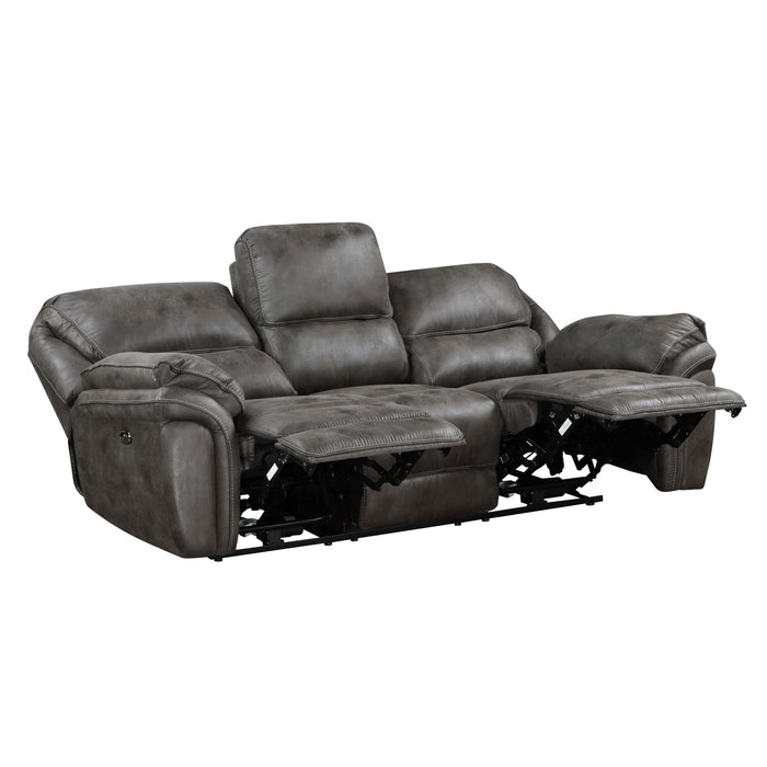 Proctor Power Double Reclining Sofa in Gray - 8517GRY-3PW - FAMSA Furniture (TX)