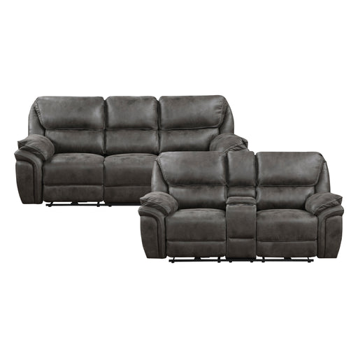 Proctor 2pc Set: Sofa, Love (Power) in Gray - 8517GRY*2PW - FAMSA Furniture (TX)