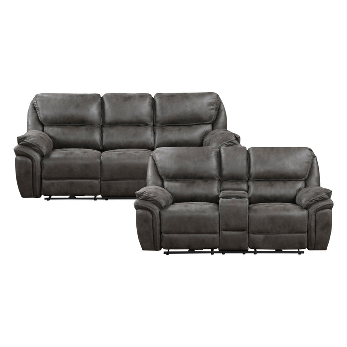 Proctor 2pc Set: Sofa, Love (Power) in Gray - 8517GRY*2PW - FAMSA Furniture (TX)