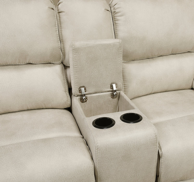 8517PWT-2PW Power Double Reclining Love Seat with Center Console image