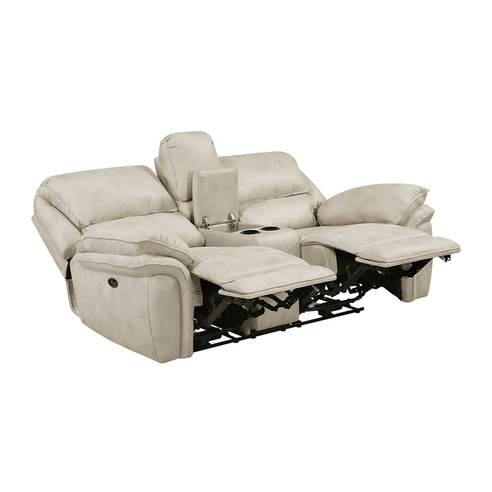 8517PWT-2PW Power Double Reclining Love Seat with Center Console image
