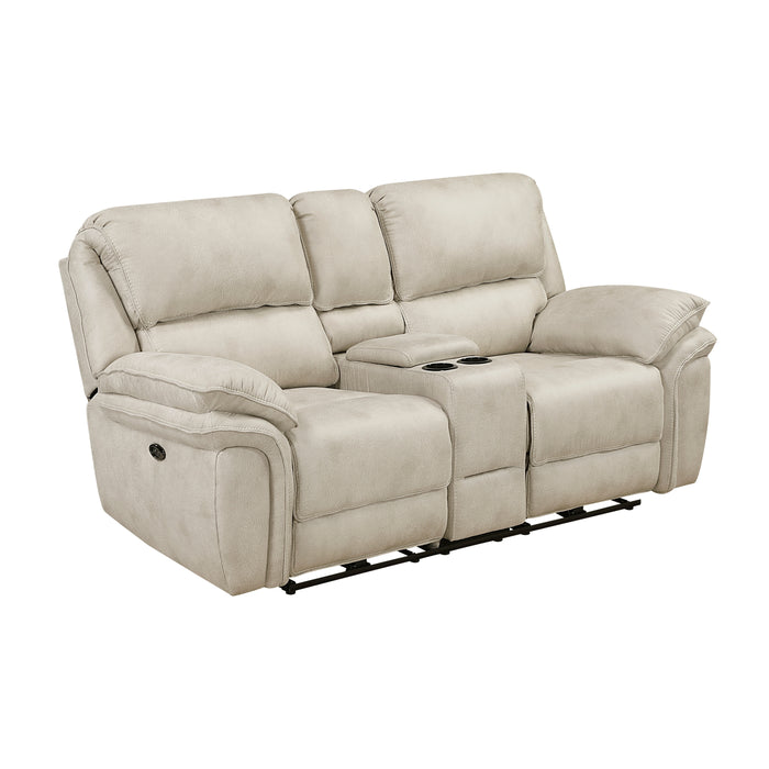 8517PWT-2PW Power Double Reclining Love Seat with Center Console image