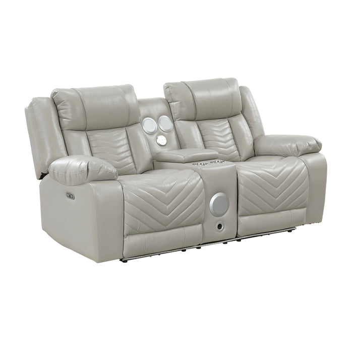 Huron Power Double Reclining Love Seat With Center Console