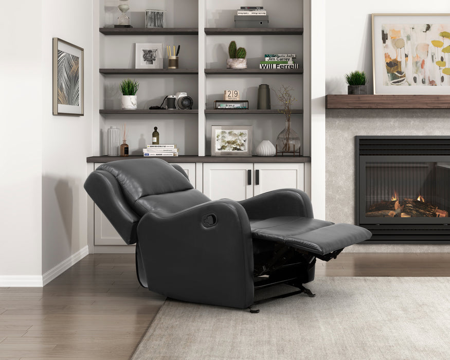 Durant Glider Reclining Chair in Black - 8527BLK-1GD - FAMSA Furniture (TX)