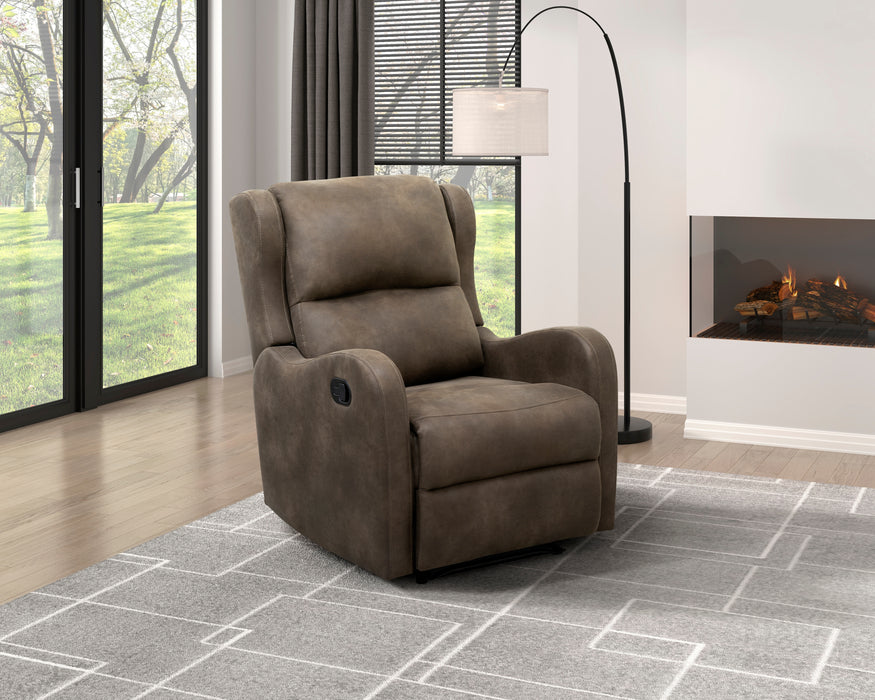 Durant RECLINING CHAIR in Brown - 8527BRW-1 - FAMSA Furniture (TX)