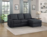 Monterey 2-Piece Reclining Sectional with Right Chaise in Black - 8530EB*SC - FAMSA Furniture (TX)