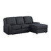 Monterey 2-Piece Reclining Sectional with Right Chaise in Black - 8530EB*SC - FAMSA Furniture (TX)