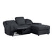 Monterey 2-Piece Reclining Sectional with Right Chaise in Black - 8530EB*SC - FAMSA Furniture (TX)