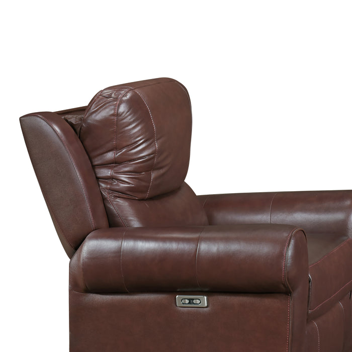 Mccall Power Reclining Chair with Power Headrest and Charging Ports in Brown - 8546BR-1PWH - FAMSA Furniture (TX)