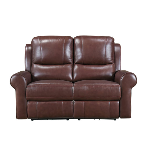 Mccall Power Double Reclining Loveseat with Power Headrests and Charging Ports in Brown - 8546BR-2PWH - FAMSA Furniture (TX)