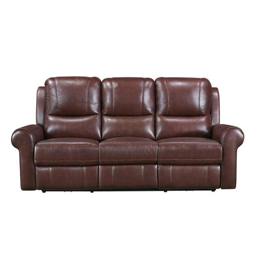 Mccall Power Double Reclining Sofa with Power Headrests and Charging Ports in Brown - 8546BR-3PWH - FAMSA Furniture (TX)