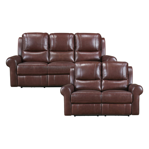 Mccall 2pc Set: Sofa, Love (Power) in Brown - 8546BR*2PWH - FAMSA Furniture (TX)