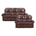 Mccall 2pc Set: Sofa, Love (Power) in Brown - 8546BR*2PWH - FAMSA Furniture (TX)