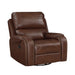 Newnan Swivel Glider Reclining Chair in Brown - 8549BRW-1 - FAMSA Furniture (TX)