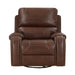 Newnan Swivel Glider Reclining Chair in Brown - 8549BRW-1 - FAMSA Furniture (TX)