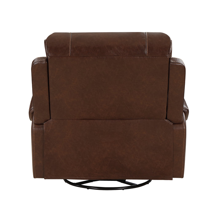 Newnan Swivel Glider Reclining Chair in Brown - 8549BRW-1 - FAMSA Furniture (TX)