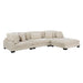 Traverse 4-Piece Modular Sectional with Ottoman in Beige - 8555BE*4OT - FAMSA Furniture (TX)
