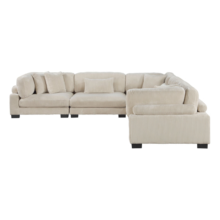 Traverse 5-Piece Modular Sectional in Beige - 8555BE*2AC3CR - FAMSA Furniture (TX)