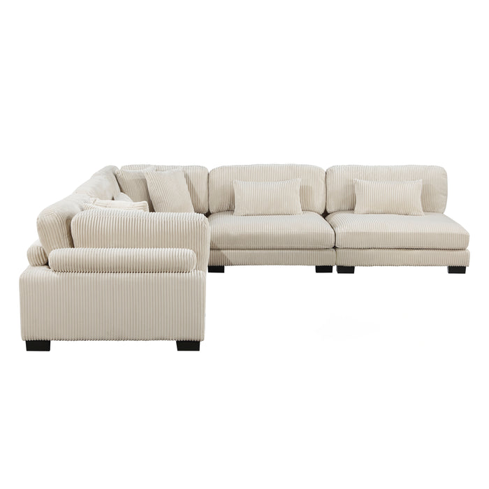 Traverse 5-Piece Modular Sectional in Beige - 8555BE*5SC - FAMSA Furniture (TX)