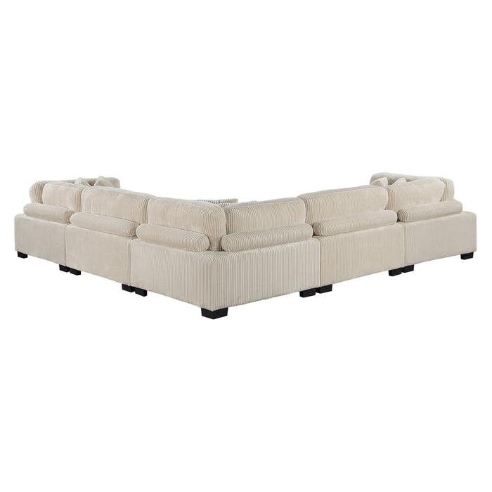 Traverse 5-Piece Modular Sectional in Beige - 8555BE*2AC3CR - FAMSA Furniture (TX)