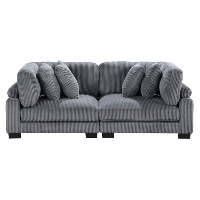 Traverse Loveseat in Gray - 8555GY-2* - FAMSA Furniture (TX)