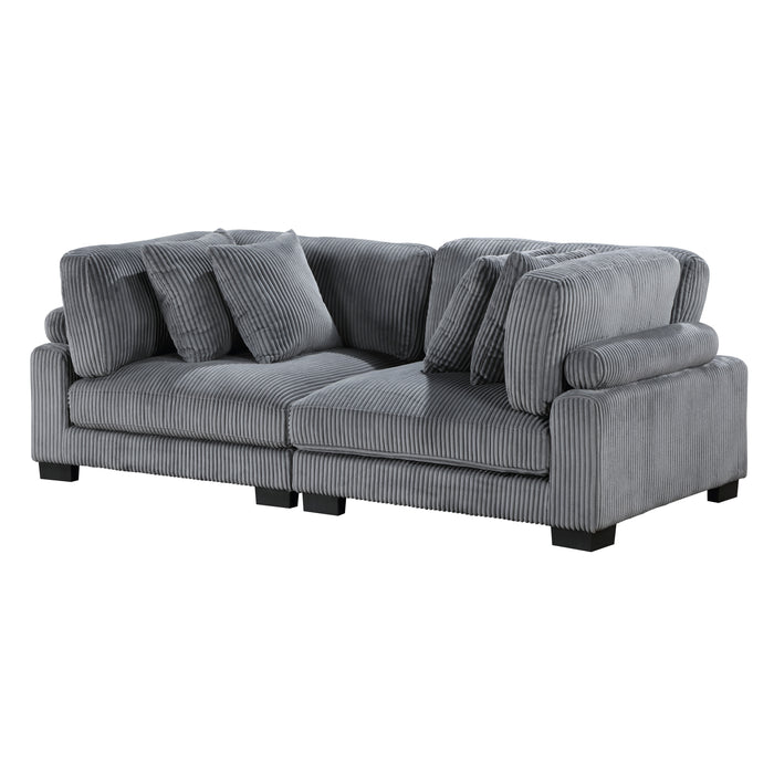 Traverse Loveseat in Gray - 8555GY-2* - FAMSA Furniture (TX)
