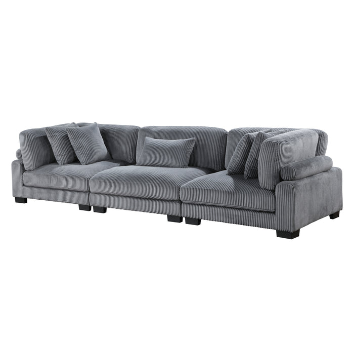 Traverse Sofa in Gray - 8555GY-3* - FAMSA Furniture (TX)