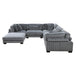 Traverse 6-Piece Modular Sectional with Ottoman in Gray - 8555GY*3CR2ACOT - FAMSA Furniture (TX)