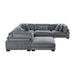 Traverse 6-Piece Modular Sectional with Ottoman in Gray - 8555GY*3CR2ACOT - FAMSA Furniture (TX)