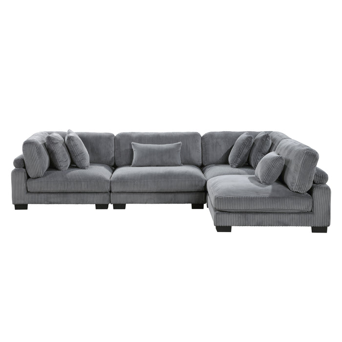 Traverse 4-Piece Modular Sectional in Gray - 8555GY*4SC - FAMSA Furniture (TX)
