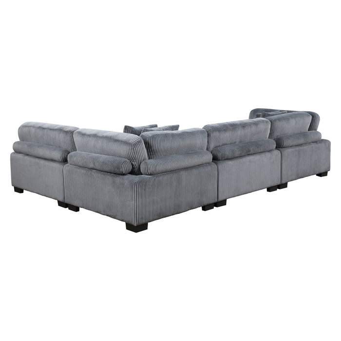 Traverse 4-Piece Modular Sectional in Gray - 8555GY*4SC - FAMSA Furniture (TX)