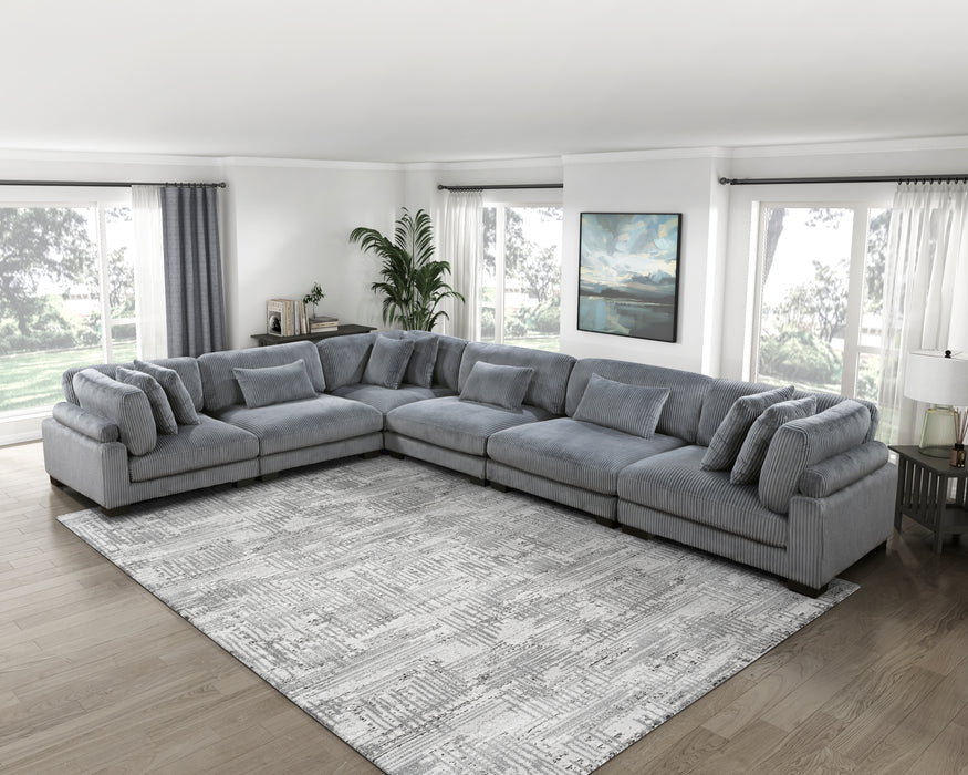Traverse Corner Seat in Gray - 8555GY-CR - FAMSA Furniture (TX)