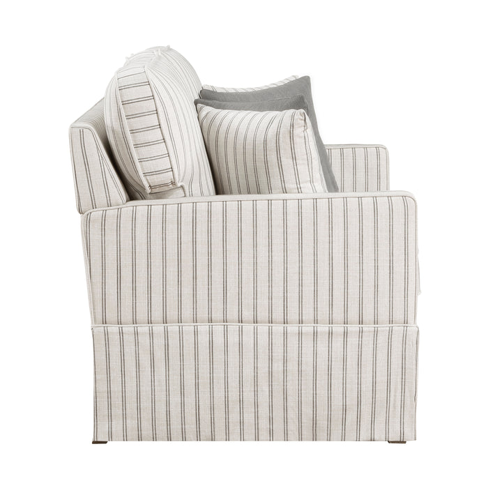 Hampstead Loveseat in Gray/White - 8557-2 - FAMSA Furniture (TX)